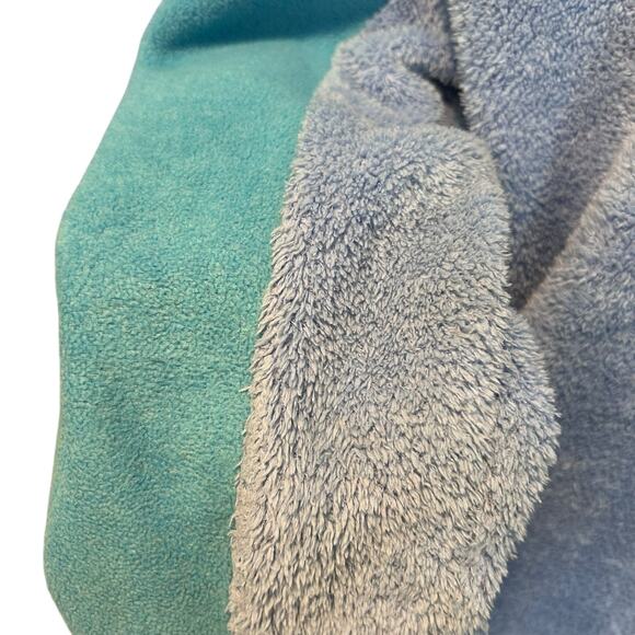 Wooly Bully Blue Fleece Womens Sz Large Full Zip Two Tone Blue Lightweight - Picture 15 of 16